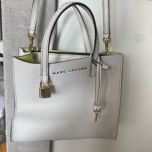 Marc Jacob’s White Pebbled Mini Leather Tote Bag